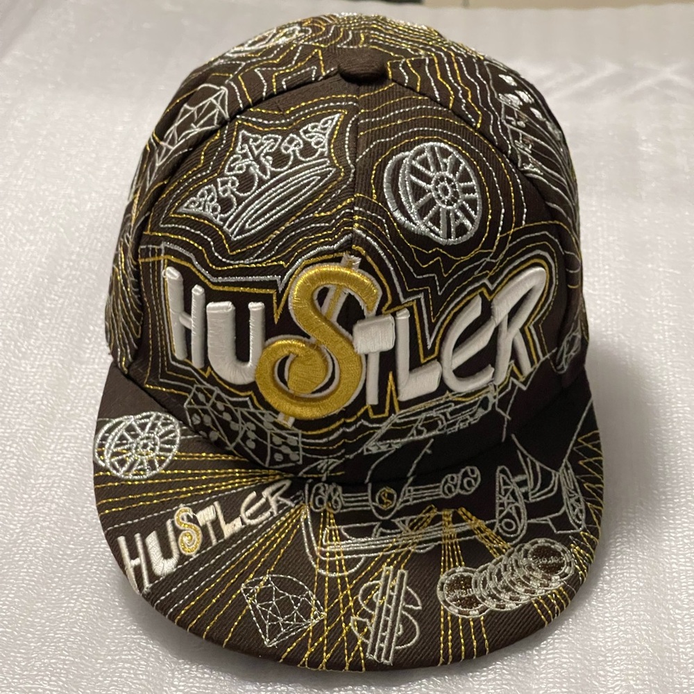 Detailed Brown City Hunter Hustler Cap - Size Medium HU$TLER